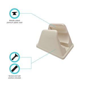 Dura Faucet Shower Head Mount, Wall Mount, Two Position, Without Swivel, Bisque Parchment, 1-1/2 Inch Width X 2-1/4 Height Footprint – DF-SA156-BQ