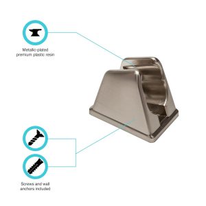 Dura Faucet Shower Head Mount, Wall Mount, Two Position, Without Swivel, Brushed Satin Nickel Plated – DF-SA156-SN
