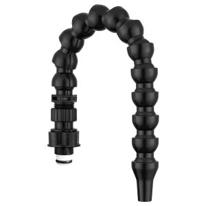 Dura Faucet Faucet Spout, Used for Shower Faucet, Flexable Hose Type, With Quick Connector, Black – DF-SA183-BK
