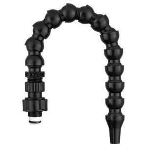 Dura Faucet Faucet Spout, Used for Shower Faucet, Flexable Hose Type, With Quick Connector, Black – DF-SA183-BK