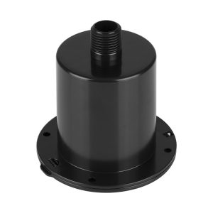 Dura Faucet Exterior Spray Port, Quick Connect Valve Without Hose Storage, 3-7/8 Inch Radius X 3.1 Inch Diameter – DF-SA184-BK