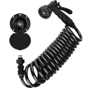 Dura Faucet Exterior Spray Port, Faucet Type with Quick Connect Spray, Black – DF-SA188-BK