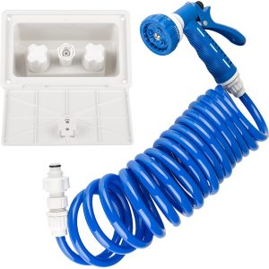 Dura Faucet Exterior Spray Port, Faucet Type with Quick Connect Spray with Box, White – DF-SA189-WT