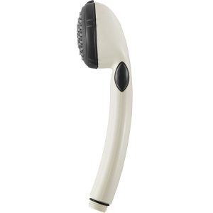 Dura Faucet Shower Head, Hand Held, With Single Function Flow Setting, Bisque Parchment, Plastic, With Flow Control Switch – DF-SA400-BQ