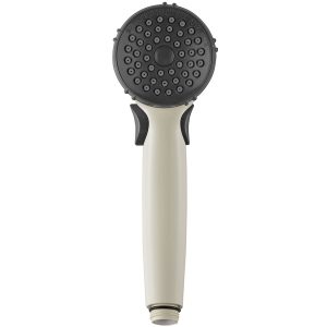 Dura Faucet Shower Head, Hand Held, With Single Function Flow Setting, Bisque Parchment, Plastic, With Flow Control Switch – DF-SA400-BQ