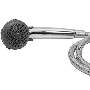 Dura Faucet Shower Head, Hand Held, With Single Function Flow Setting, Polished Chrome Plated, Plastic, With Flow Control Switch – DF-SA400-CP