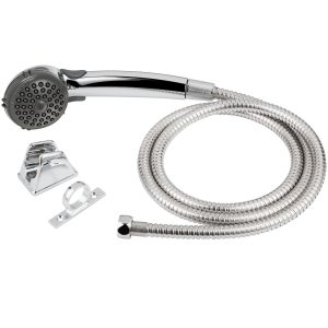 Dura Faucet Shower Head, Hand-Held with 60 Inch Stainless Steel Hose, Single Spray Function, Chrome Plated – DF-SA400K-CP