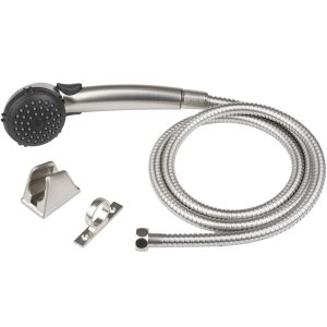 Dura Faucet Shower Head, Hand-Held with 60 Inch Stainless Steel Hose, Single Spray Function, Brushed Satin Nickel Plated – DF-SA400K-SN