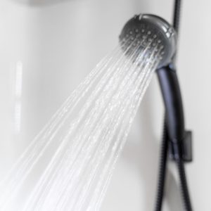 Dura Faucet Shower Head, Hand Held, With Single Function Flow Setting, Plastic, With Flow Control Switch – DF-SA400-MB