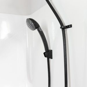 Dura Faucet Shower Head, Hand Held, With Single Function Flow Setting, Plastic, With Flow Control Switch – DF-SA400-MB