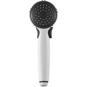 Dura Faucet Shower Head, Hand Held, With Single Function Flow Setting, White, Plastic, With Flow Control Switch – DF-SA400-WT