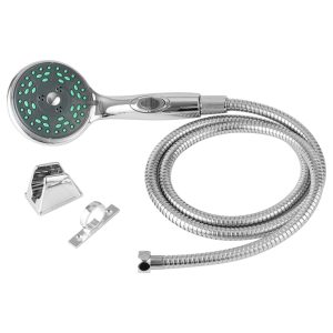 Dura Faucet Shower Head, Hand Held, Chrome Plated, With Hose Kit – DF-SA432K-CP