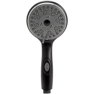 Dura Faucet Shower Head, Hand Held, Four Function Flow Setting – DF-SA432-MB
