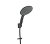 Dura Faucet Shower Head, Hand Held with 60 Inch Stainless Steel Hose, Single Spray Function, 6 Inch Diameter, Matte, Black – DF-SA434K-MB