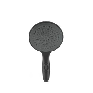 Dura Faucet Shower Head, Hand Held, Single Spray Function, 6 Inch Diameter, Matte, Black, With Water Saving on/ Off Switch – DF-SA434-MB