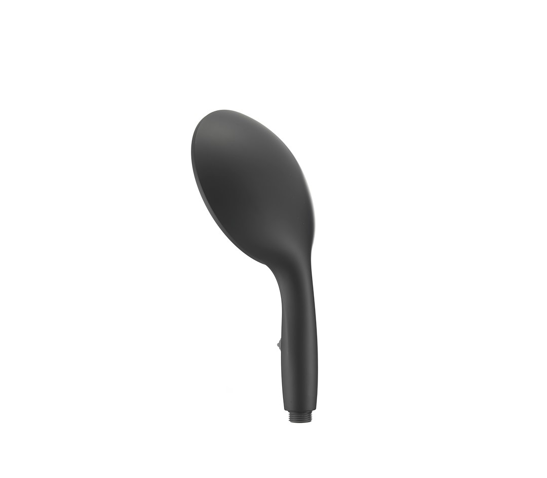 Dura Faucet Shower Head, Hand Held, Single Spray Function, 6 Inch Diameter, Matte, Black, With Water Saving on/ Off Switch – DF-SA434-MB