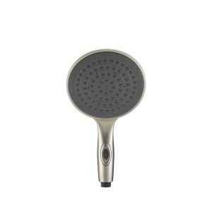Dura Faucet Shower Head, Hand Held, Single Spray Function, 6 Inch Diameter, Satin Nickel, With Water Saving on/ Off Switch – DF-SA434-SN