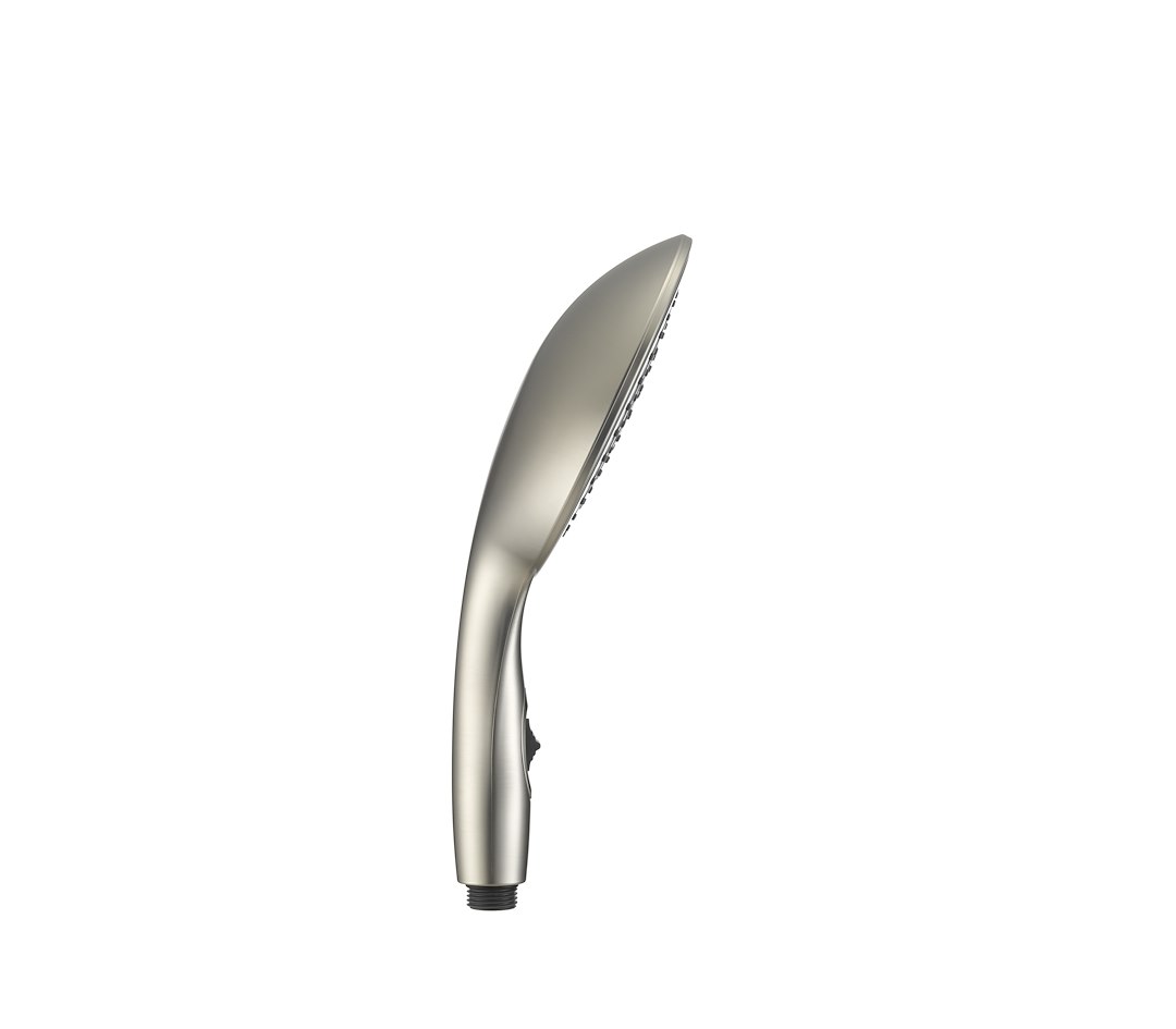 Dura Faucet Shower Head, Hand Held, Single Spray Function, 6 Inch Diameter, Satin Nickel, With Water Saving on/ Off Switch – DF-SA434-SN