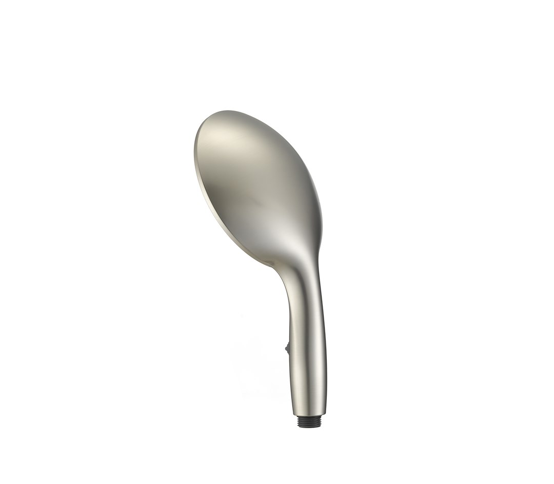 Dura Faucet Shower Head, Hand Held, Single Spray Function, 6 Inch Diameter, Satin Nickel, With Water Saving on/ Off Switch – DF-SA434-SN