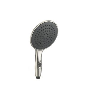 Dura Faucet Shower Head, Hand Held, Single Spray Function, 6 Inch Diameter, Satin Nickel, With Water Saving on/ Off Switch – DF-SA434-SN
