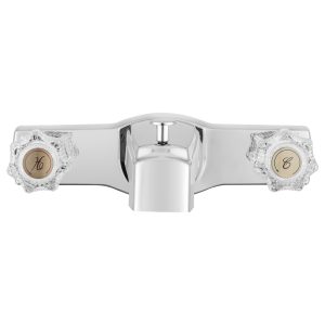 Dura Faucet Faucet, Used for Bathtub, With Tub and Shower Diverter, Crystal Acrylic Knob, Chrome Polished – DF-SA610A-CP