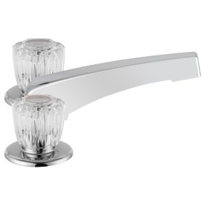 Dura Faucet Faucet, Used for Bathtub, Adjustable Two Handle, Tub Spout, Crystal Acrylic Knobs, Chrome Polished – DF-SA630A-CP