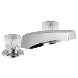 Dura Faucet Faucet, Used for Bathtub, Adjustable Two Handle, Tub Spout, Crystal Acrylic Knobs, Chrome Polished – DF-SA630A-CP