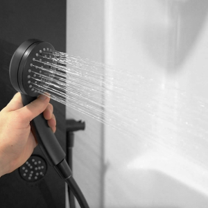 Dura Faucet Shower System, Shower Panel Tower, 3 Water Outlets(shower Head/ Hand Shower/ Jet Spray Shower), Thermostatic Mixer – DF-SA913-MB