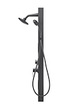 Dura Faucet Shower System, Shower Panel Tower, 3 Water Outlets (shower Head/ Shower Wand/ Jet Spray Shower), 2 Handles, Wall Mount – DF-SA914-MB