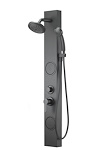 Dura Faucet Shower System, Shower Panel Tower, 3 Water Outlets (shower Head/ Shower Wand/ Jet Spray Shower), 2 Handles, Wall Mount – DF-SA914-MB