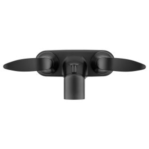Dura Faucet Faucet, Used for Bathtub, Single Piece 4 Inch Wall Mount with Pull-Up Tub/ Shower Diverter, Matte Black – DF-SA110LH-MB