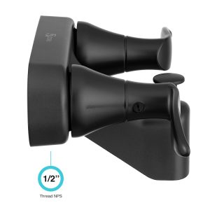 Dura Faucet Faucet, Used for Bathtub, Single Piece 4 Inch Wall Mount with Pull-Up Tub/ Shower Diverter, Matte Black – DF-SA110LH-MB