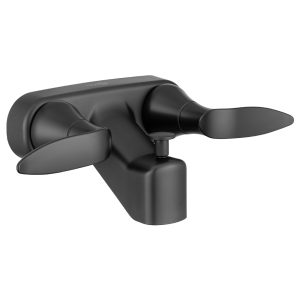 Dura Faucet Faucet, Used for Bathtub, Single Piece 4 Inch Wall Mount with Pull-Up Tub/ Shower Diverter, Matte Black – DF-SA110LH-MB