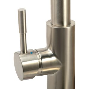 Dura Faucet Faucet, Used for Kitchen, Single Piece, Streamline Coil Spring Pull-Down Handle, Brushed Satin Nickel, Ceramic Disc Valve – DF-MK504SLK-SN