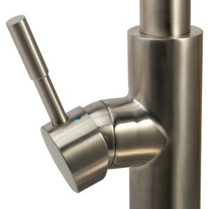 Dura Faucet Faucet, Used for Kitchen, Single Piece, Streamline Coil Spring Pull-Down Handle, Brushed Satin Nickel, Ceramic Disc Valve – DF-MK504SLK-SN