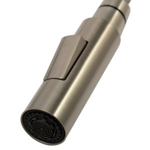 Dura Faucet Faucet, Used for Kitchen, Single Piece, Streamline Coil Spring Pull-Down Handle, Brushed Satin Nickel, Ceramic Disc Valve – DF-MK504SLK-SN