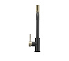 Dura Faucet Faucet, Used for Kitchen, Single Piece Deck Mount, Rainfall Pull Out Spout, Lever Type/ 1 Handle, Matte Black/ Matte Gold – DF-MK511X-MBMG