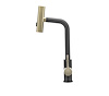 Dura Faucet Faucet, Used for Kitchen, Single Piece Deck Mount, Rainfall Pull Out Spout, Lever Type/ 1 Handle, Matte Black/ Matte Gold – DF-MK511X-MBMG