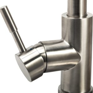 Dura Faucet Faucet, Used for Kitchen, Single Piece, Streamline Pull-Down Handle, Brushed Satin Nickel, Ceramic Disc Valve – DF-MK530SLK-SN
