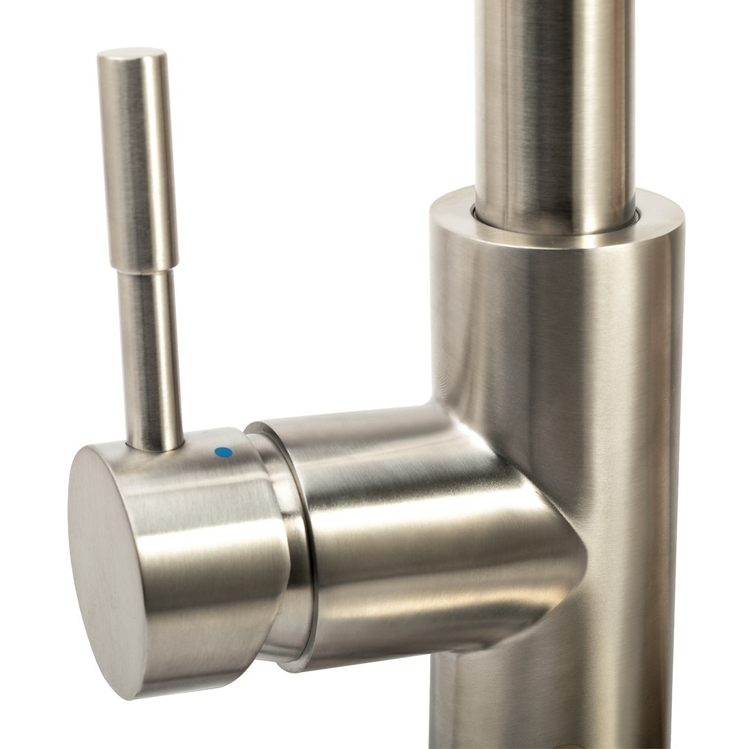 Dura Faucet Faucet, Used for Kitchen, Single Piece, Streamline Pull-Down Handle, Brushed Satin Nickel, Ceramic Disc Valve – DF-MK530SLK-SN