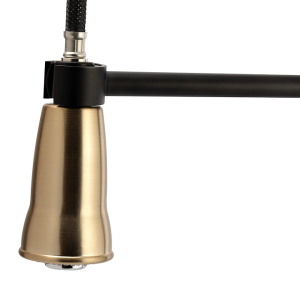 Dura Faucet Faucet, Used for Kitchen, Single Piece, Coil Spring Pull-Down Handle Spout, One Lever Handle, Matte Black – DF-NMK504-MBRG