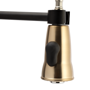Dura Faucet Faucet, Used for Kitchen, Single Piece, Coil Spring Pull-Down Handle Spout, One Lever Handle, Matte Black – DF-NMK504-MBRG