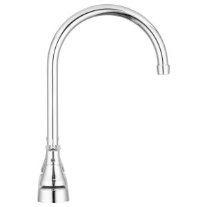 Dura Faucet Faucet, Used for Kitchen, Single Piece 8 Inch Deck Mount, 12 Inch J-Spout, Chrome Polished/ Plastic Body/ Brass Spout – DF-PK330HLH-CP