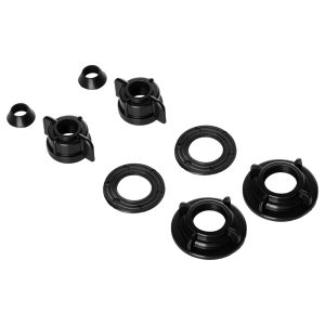 Dura Faucet Faucet, Used for Kitchen, Single Piece 8 Inch Deck Mount, Matte Black, 12 Inch J-Spout, Plastic Body/ Brass Spout – DF-PK330HLH-MB