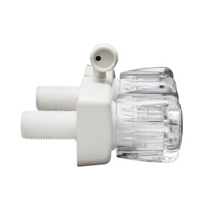Dura Faucet Shower Control Valve, 2 Valve, Single Piece Wall Mount, Washerless Cartridge Valve, 4 Inch Center Distance – DF-SA100A1-WT