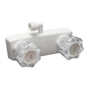 Dura Faucet Shower Control Valve, 2 Valve, Single Piece Wall Mount, Washerless Cartridge Valve, 4 Inch Center Distance – DF-SA100A1-WT