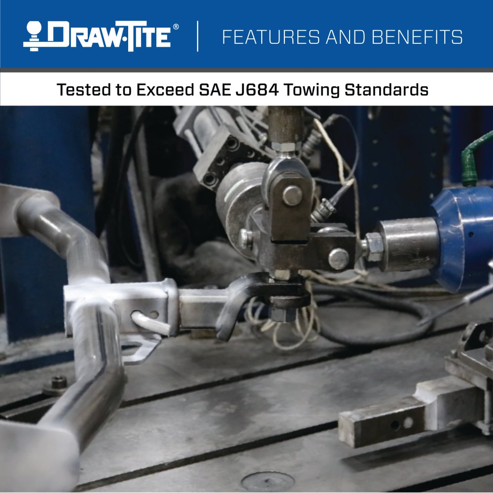 Draw-Tite Trailer Hitch Rear, Sportframe, Class I, Round Tube Welded, 1-1/4 Inch Receiver – 24963