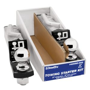 Draw-Tite Trailer Hitch Ball Mount, Towing Starter Kit, Class III/ IV, Fits 2 Inch Receiver – 40058-002