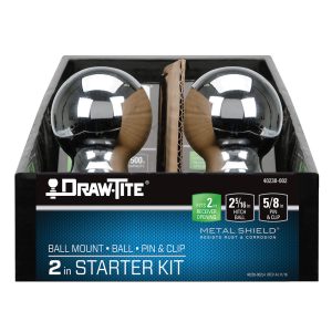 Draw-Tite Trailer Hitch Ball Mount, Towing Starter Kit, Class III/ IV, Fits 2 Inch Receiver – 40238-002
