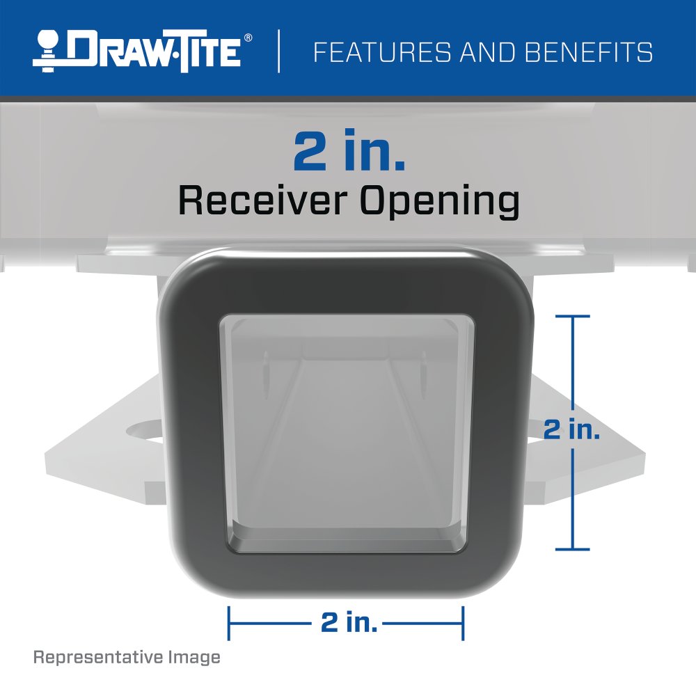 Draw-Tite Trailer Hitch Rear, Ultra Frame ®, Class V, Square Tube 3-Piece, 2 Inch Receiver – 41931